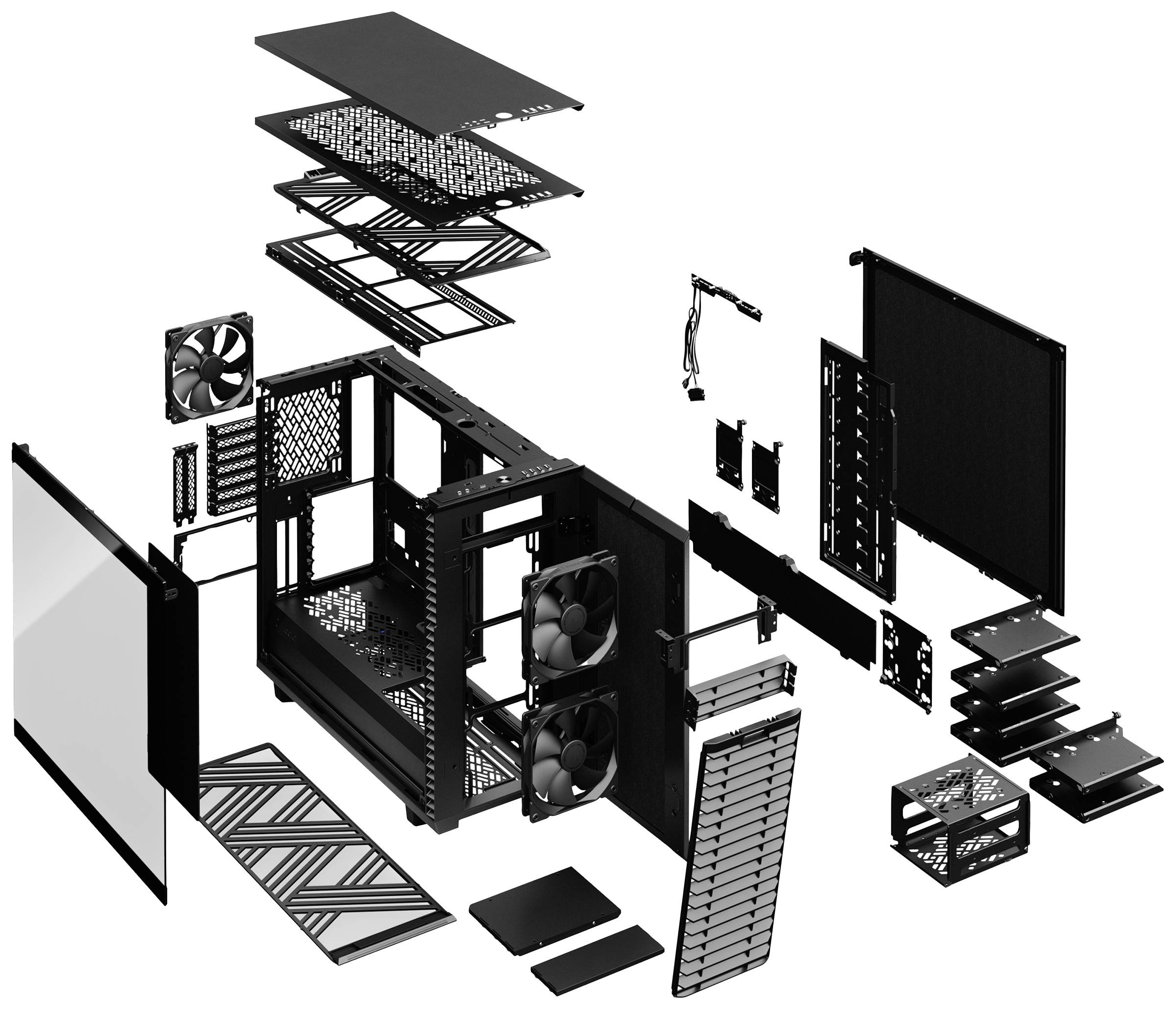 Fractal Design Define 7 Midi-Tower PC-Gehäuse Schwarz