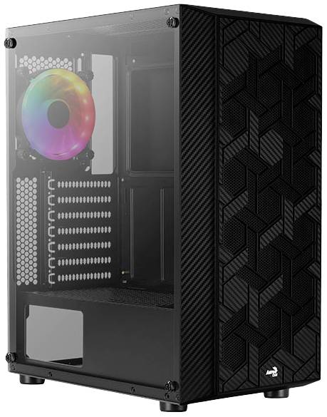 AeroCool Hive-G-BK-v3 Midi-Tower PC-Gehäuse Schwarz