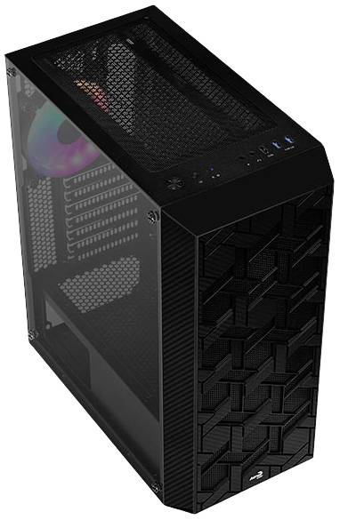 AeroCool Hive-G-BK-v3 Midi-Tower PC-Gehäuse Schwarz