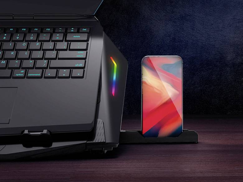 Conceptronic THYIA ERGO Gaming-Notebook Kühlständer mit 2 Lüftern Notebook-Ständer mit Kühlfunktion