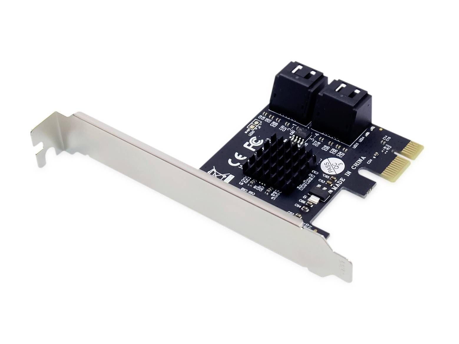 Conceptronic EMRICK 4-Port-SATA-PCIe-Adapter mit SATA-Kabel SATA Controller PCIe