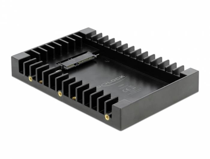 Delock 3.5″ Einbaurahmen für 2.5″ SATA Laufwerk schwarz 2.5 Zoll Festplatten-Einbaurahmen