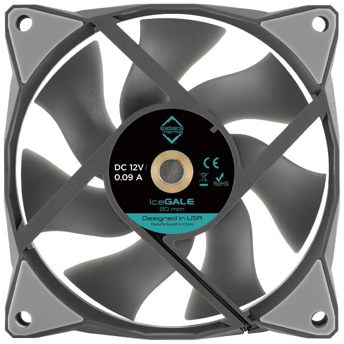 Iceberg Thermal IceGALE PC-Gehäuse-Lüfter Grau