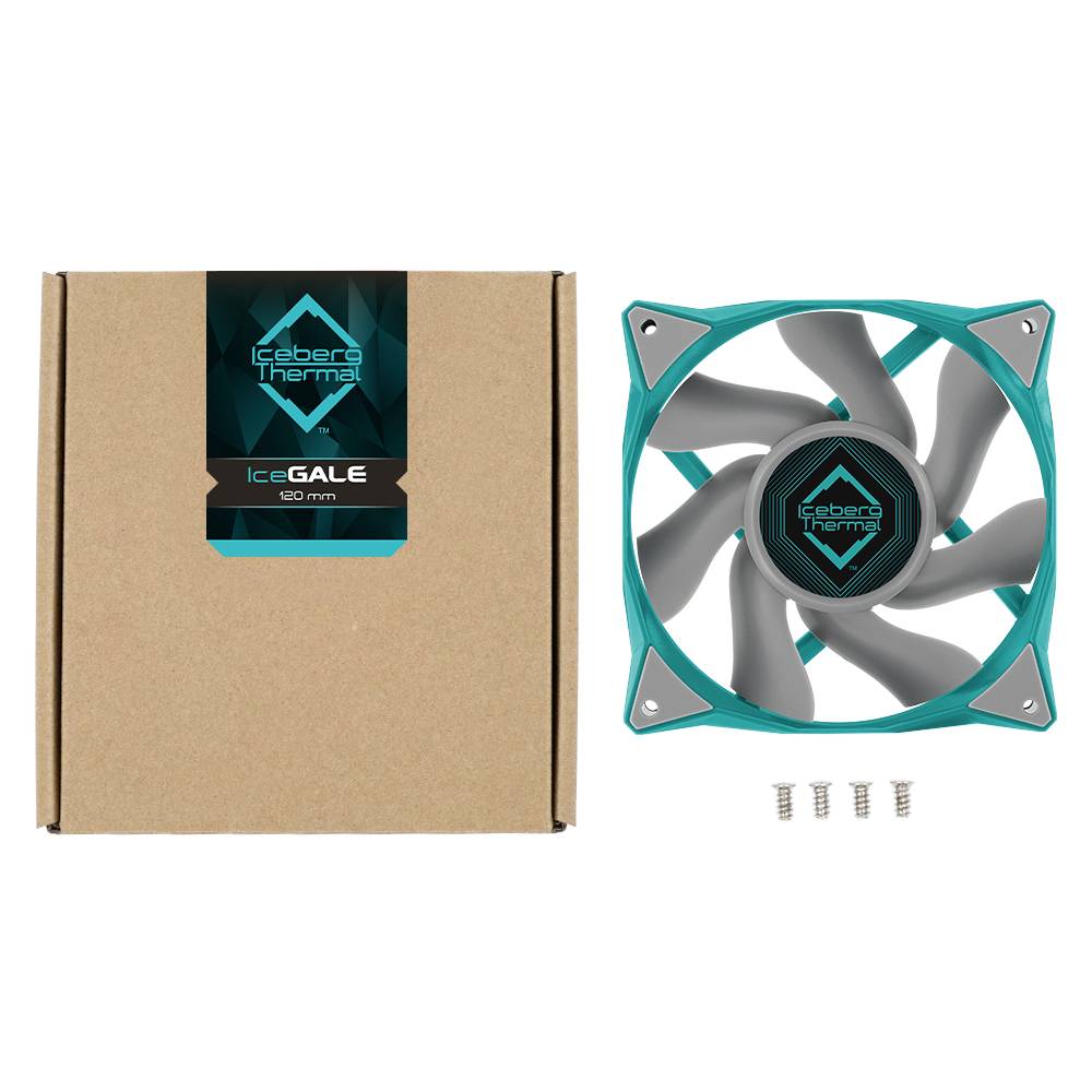 Iceberg Thermal IceGALE PC-Gehäuse-Lüfter Türkis