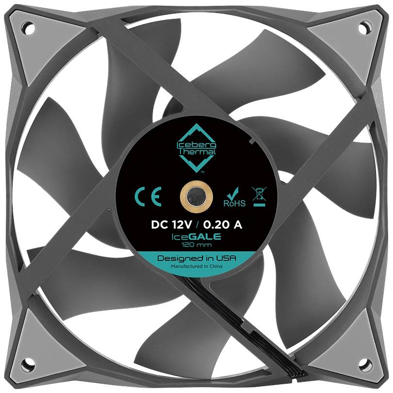 Iceberg Thermal IceGALE PC-Gehäuse-Lüfter Grau
