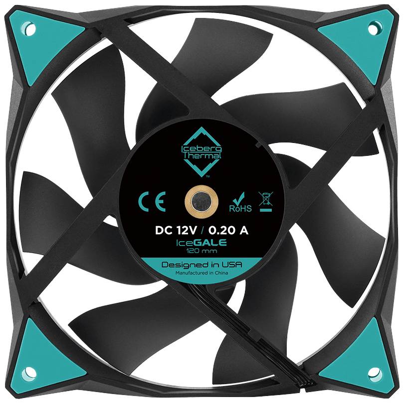 Iceberg Thermal IceGALE PC-Gehäuse-Lüfter Schwarz