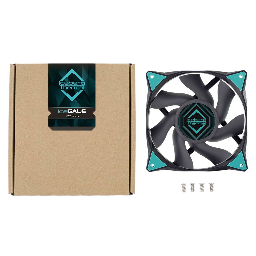 Iceberg Thermal IceGALE PC-Gehäuse-Lüfter Schwarz