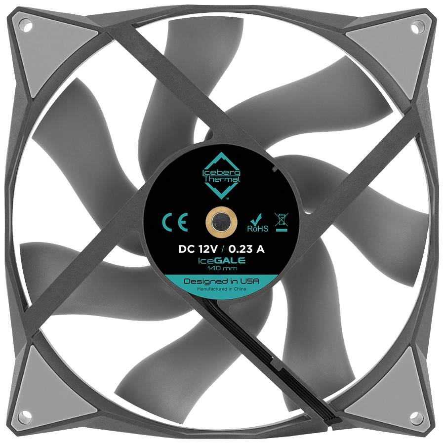 Iceberg Thermal IceGALE PC-Gehäuse-Lüfter Grau