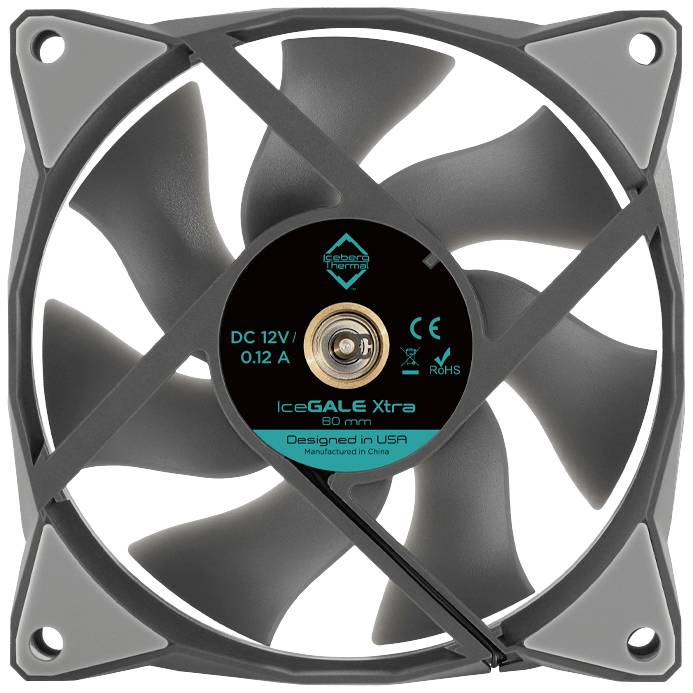 Iceberg Thermal IceGALE Xtra PC-Gehäuse-Lüfter Grau