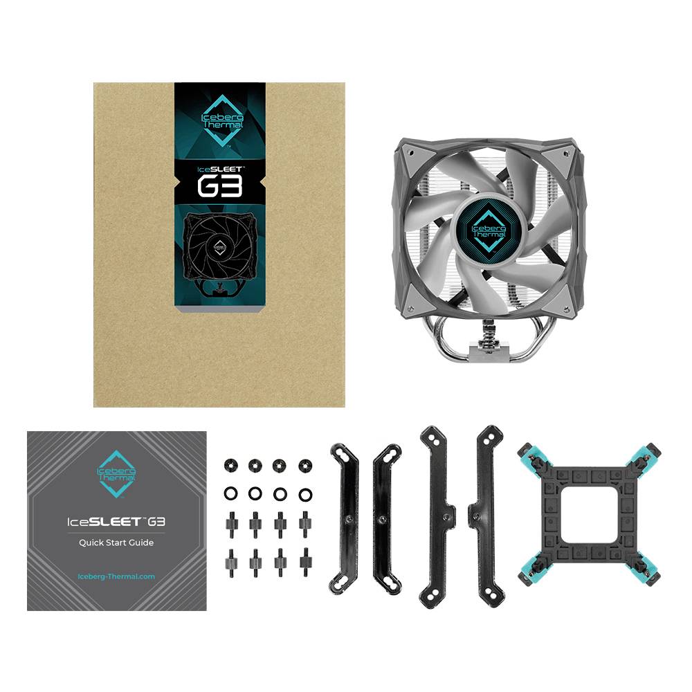 Iceberg Thermal IceSLEET G3 CPU-Kühler mit Lüfter AMD® AM2, AMD® AM2+, AMD® AM3, AMD® AM3+, AMD® AM4, AMD® AM5, AMD® FM1, AMD® FM2, AMD® F