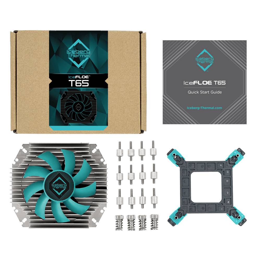 Iceberg Thermal IceFLOE T65 CPU-Kühler mit Lüfter AMD® AM2, AMD® AM2+, AMD® AM3, AMD® AM3+, AMD® AM4, AMD® AM5, AMD® FM1, AMD® FM2, AMD® F