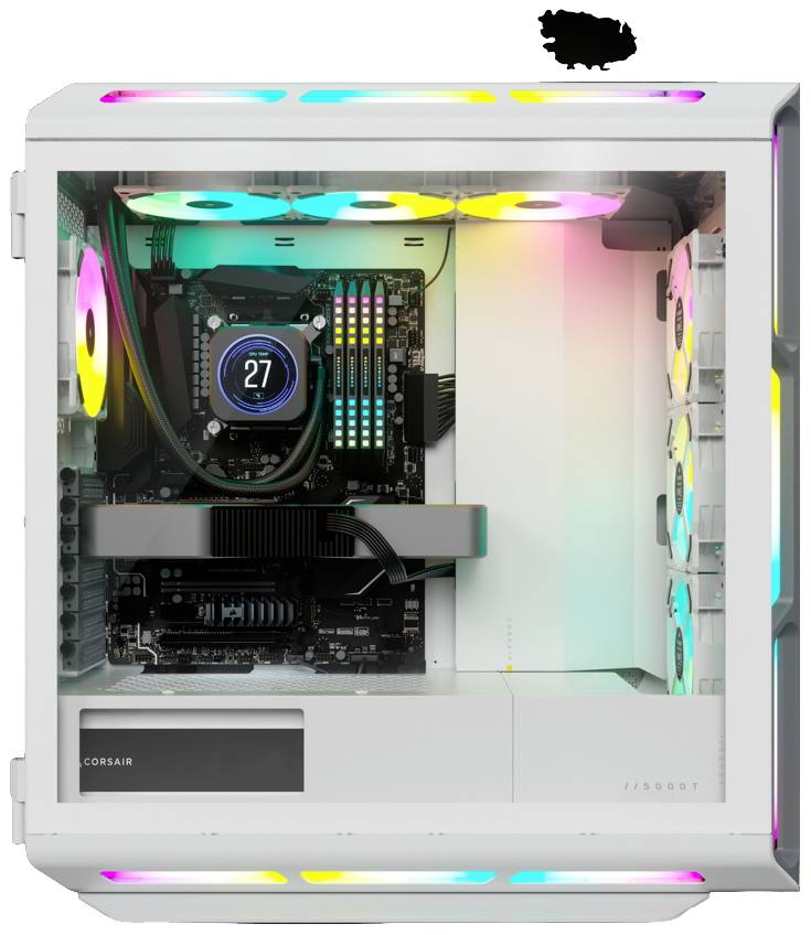 Corsair iCUE 5000T RGB Midi-Tower PC-Gehäuse Weiß
