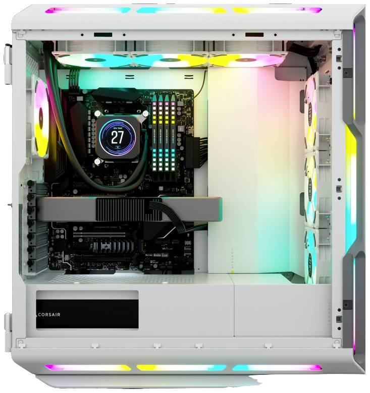 Corsair iCUE 5000T RGB Midi-Tower PC-Gehäuse Weiß