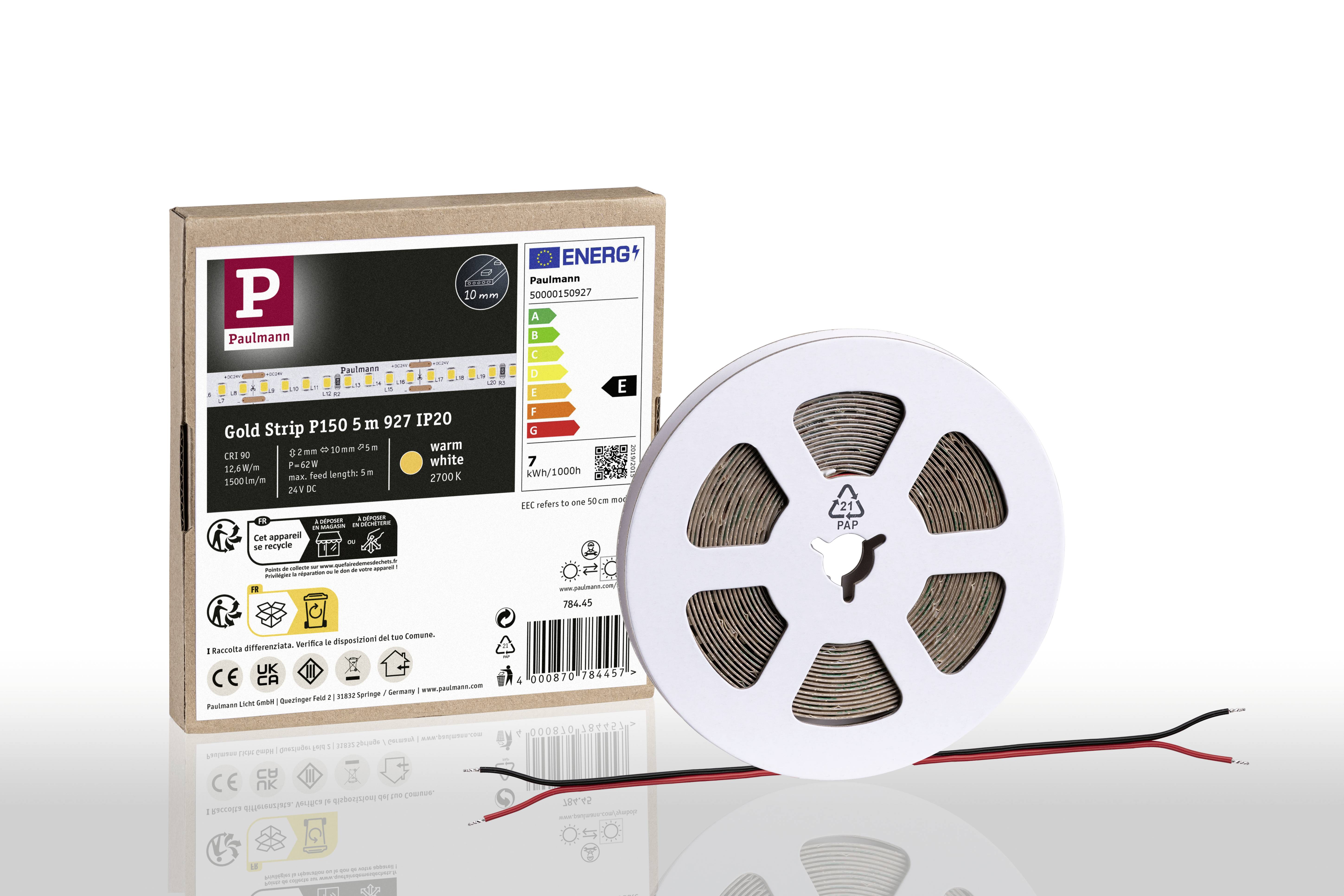 Paulmann Strip Gold P75 78445 LED-Streifen EEK: E (A - G) 24V 5000mm Warmweiß 5m