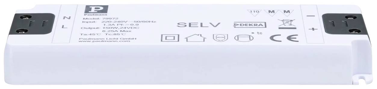 Ein Netzteil von Posizon, Modell 79837, mit Eingangs- und Ausgangsdaten aufgedruckt. Zertifizierungen und Symbole sind sichtbar.