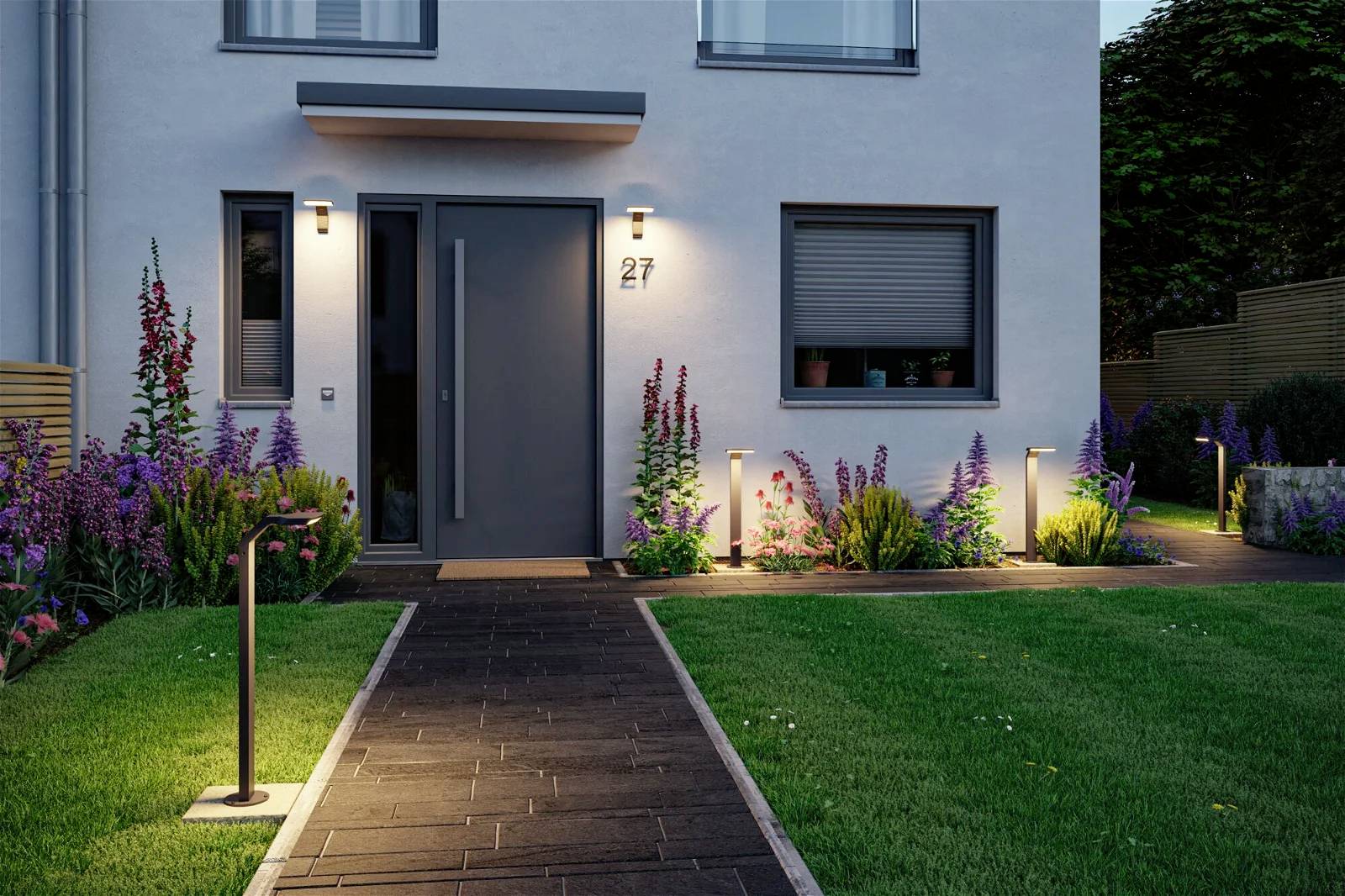 Paulmann 94828 Zerena LED-Pollerleuchte LED 10W Anthrazit