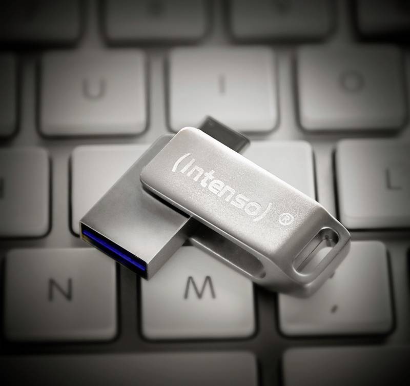 Intenso cMobile Line USB-Stick 128 GB Silber 3536491 USB-C® (USB 3.2 Gen 1), USB-A (USB 3.2 Gen 1)