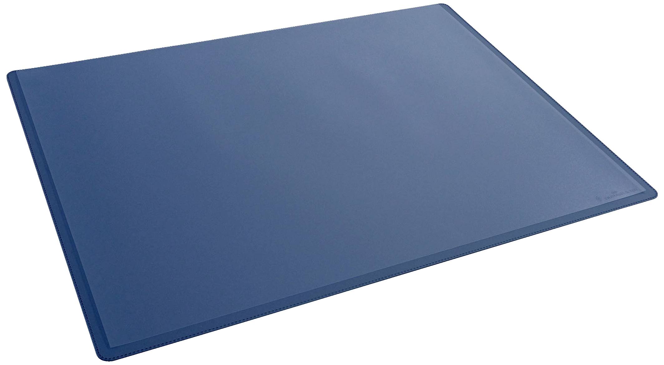 Ein blaues rechteckiges Tablett mit leicht erhöhten Rändern, geeignet zum Servieren oder Präsentieren von Gegenständen.