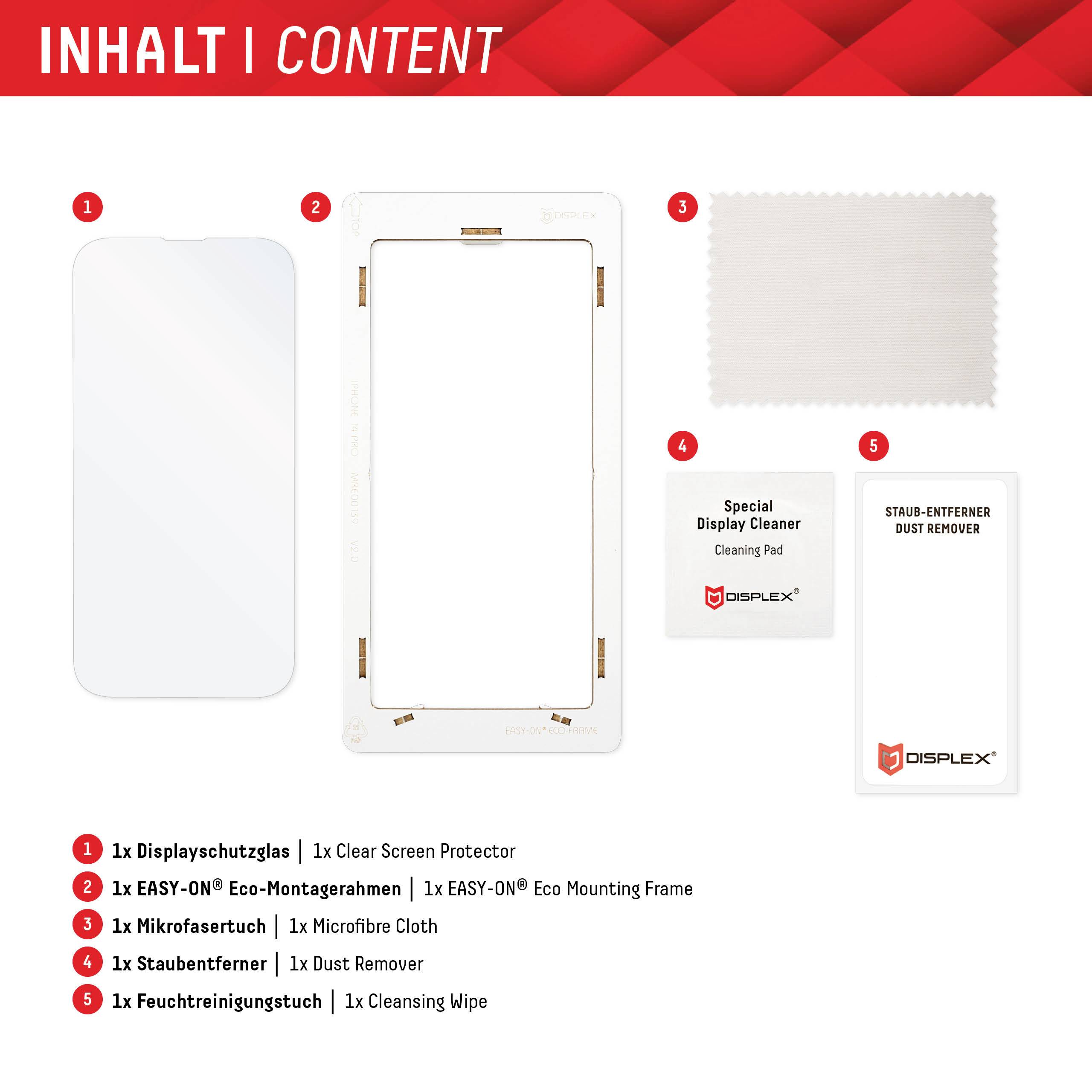 DISPLEX Real Glass Displayschutzglas Samsung Galaxy A54 5G 1 St. kratzfest, Anti-Fingerprint 01803