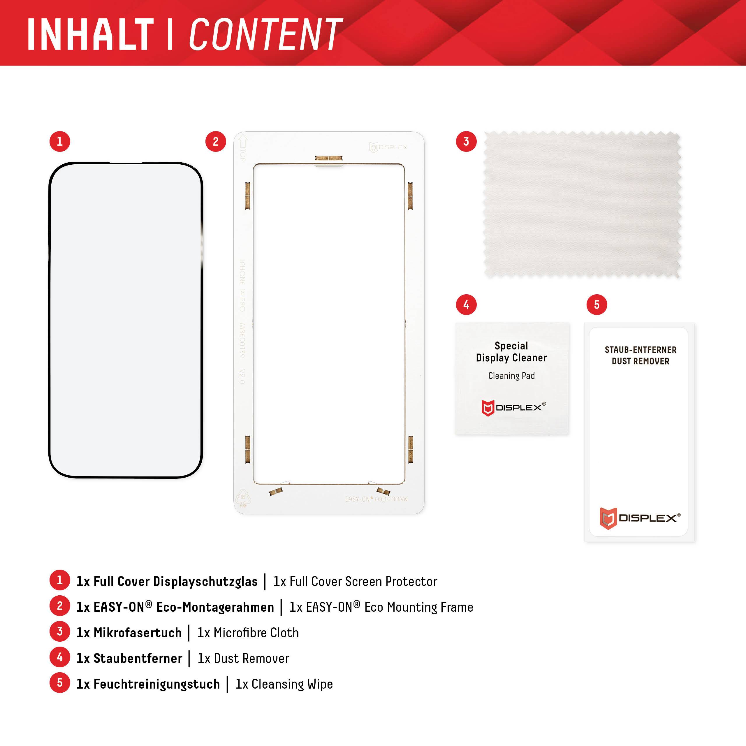DISPLEX Real Glass FC Displayschutzglas Samsung Galaxy A54 5G 1 St. kratzfest, Anti-Fingerprint 01804