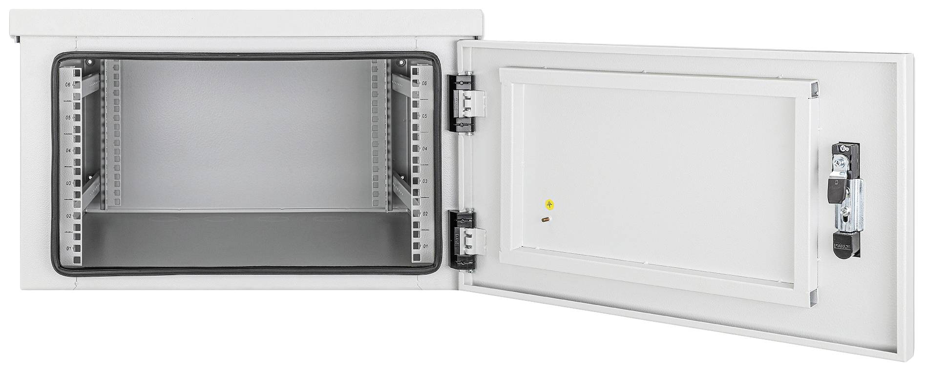 Intellinet IP55 19" Wandverteiler mit integrierten Lüftern 6 HE 600mm tief grau RAL7035 19 Zoll Industrie-Gehäuse (B x H x T) 615