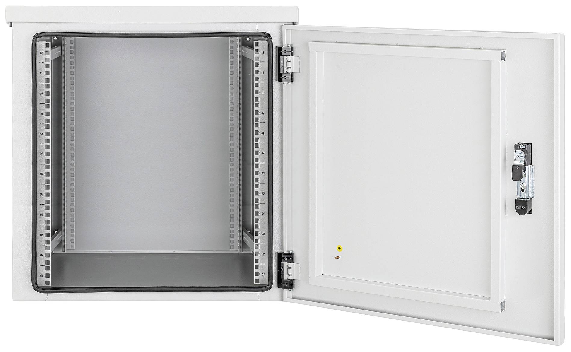 Intellinet IP55 19" Wandverteiler mit integrierten Lüftern 12 HE 600mm tief grau RAL7035 19 Zoll Industrie-Gehäuse (B x H x T)