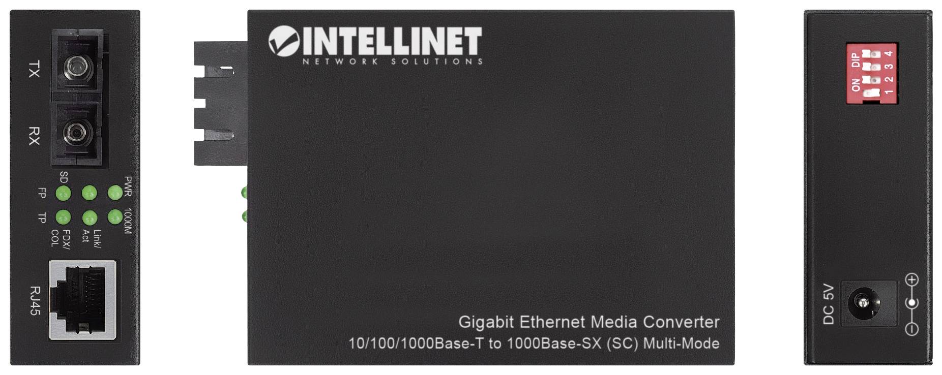 Intellinet 508544 Medienkonverter 10 / 100 / 1000MBit/s