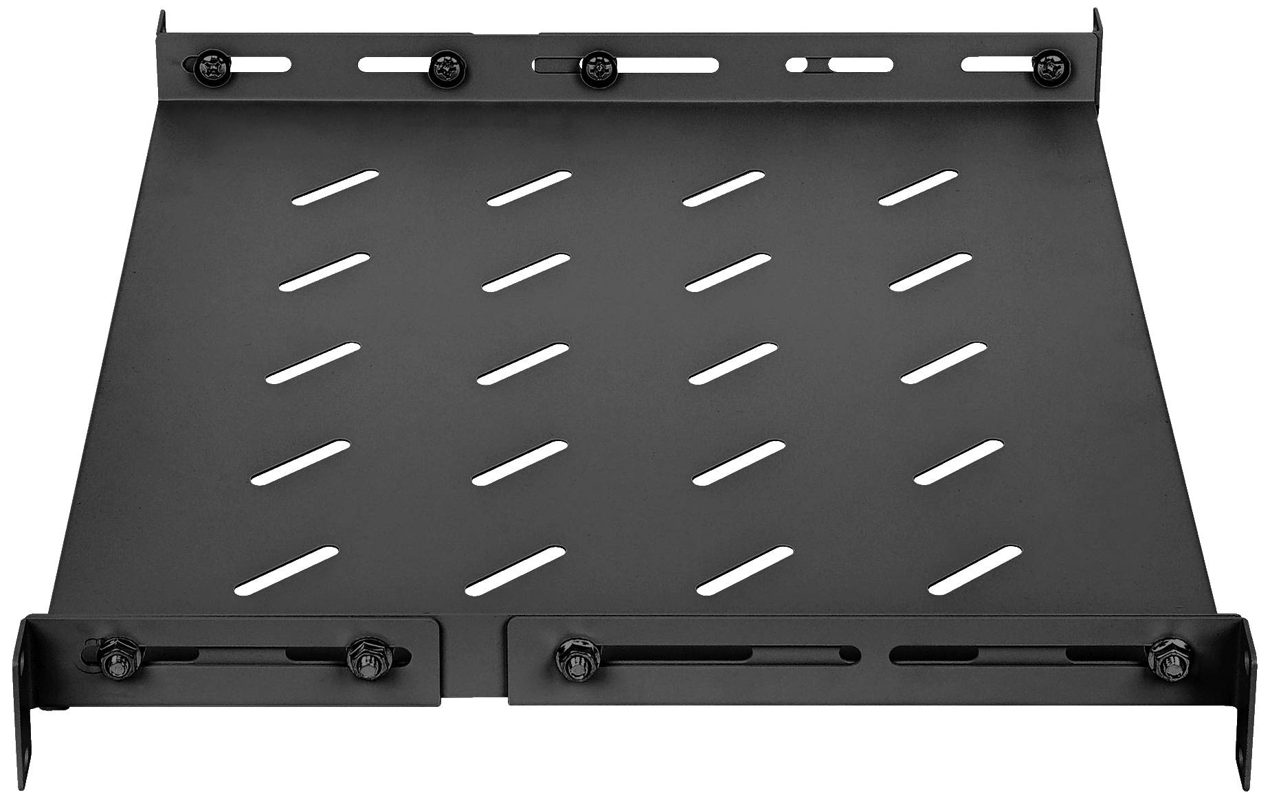 Intellinet 714082 19 Zoll Netzwerkschrank-Geräteboden 1 HE Geeignet für Schranktiefe: 600mm Schwarz (RAL 9004, matt)