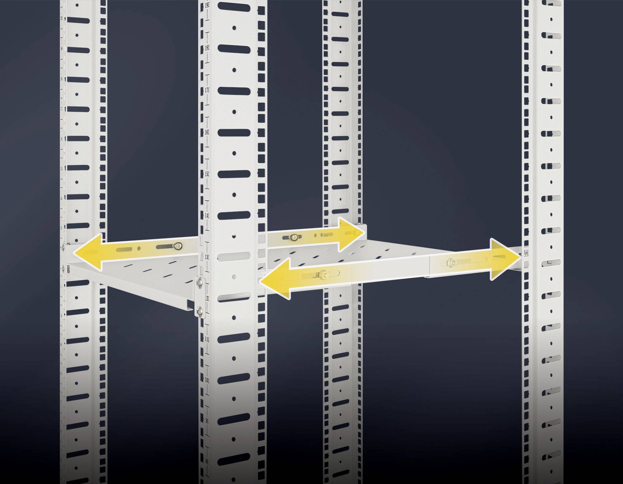 Intellinet 714099 19 Zoll Netzwerkschrank-Geräteboden 1 HE Geeignet für Schranktiefe: 800mm Grau (RAL 7035)