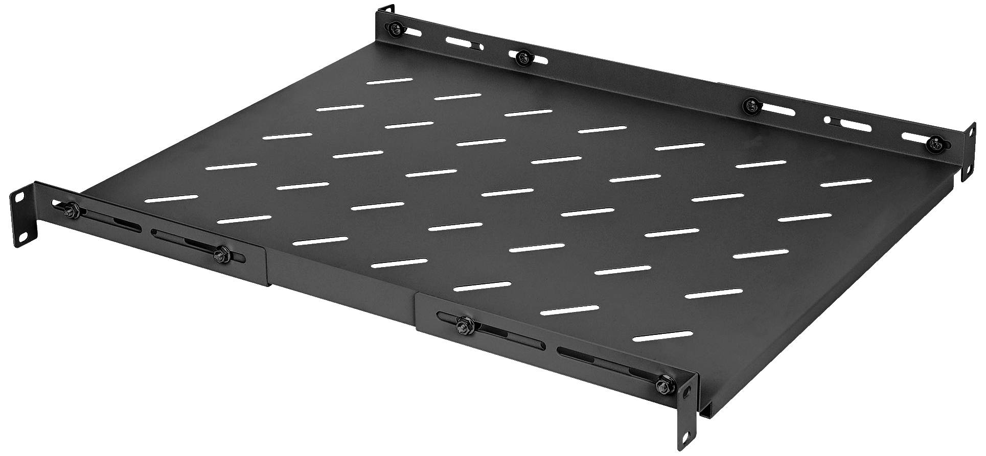 Intellinet 714112 19 Zoll Netzwerkschrank-Geräteboden 1 HE Geeignet für Schranktiefe: 800mm Schwarz (RAL 9004, matt)