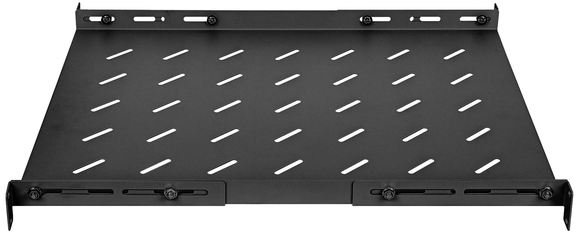 Intellinet 714112 19 Zoll Netzwerkschrank-Geräteboden 1 HE Geeignet für Schranktiefe: 800mm Schwarz (RAL 9004, matt)