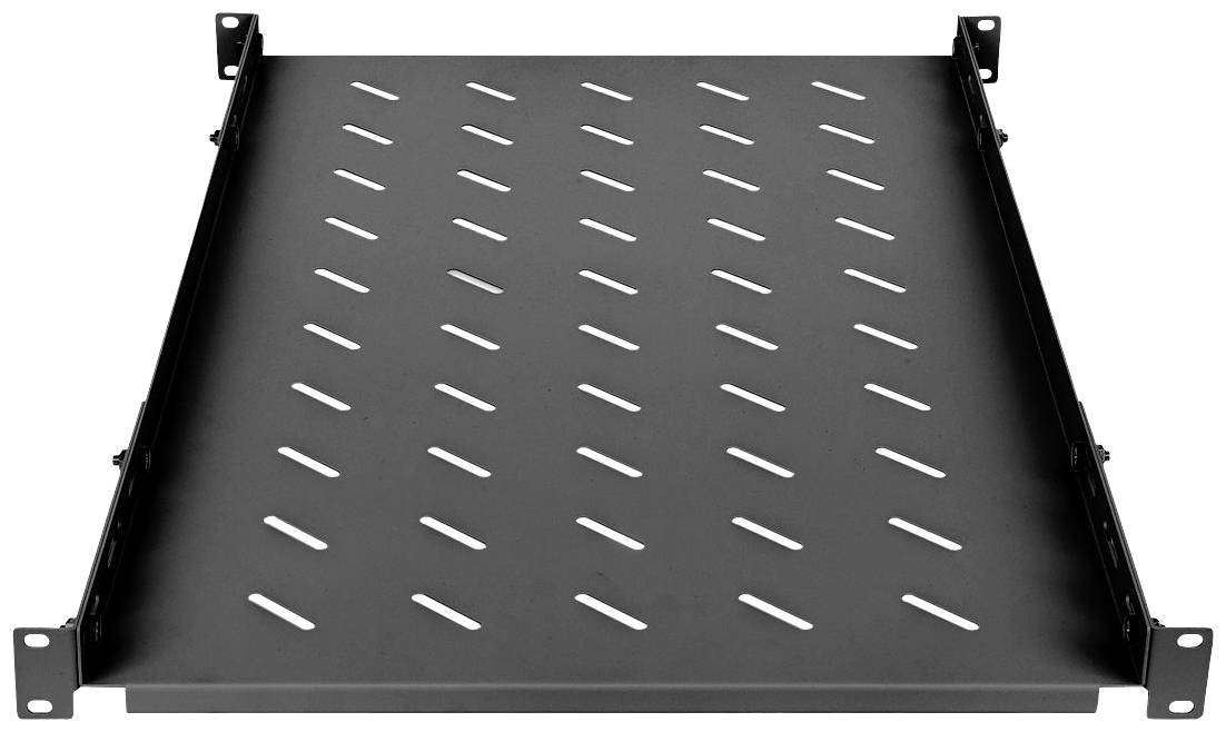 Intellinet 714716 19 Zoll Netzwerkschrank-Geräteboden 1 HE Geeignet für Schranktiefe: 1000mm Schwarz (RAL 9004, matt)