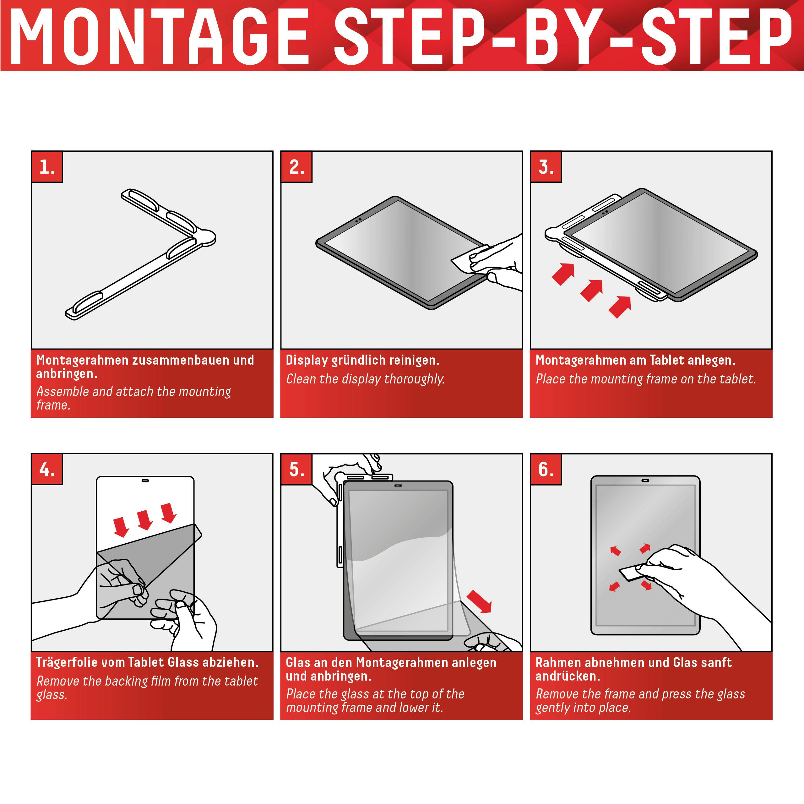 DISPLEX Tablet Glass Displayschutzglas Apple iPad 10.9" (10. Gen, 2022) 1 St. Anti-Fingerprint, kratzfest 01754