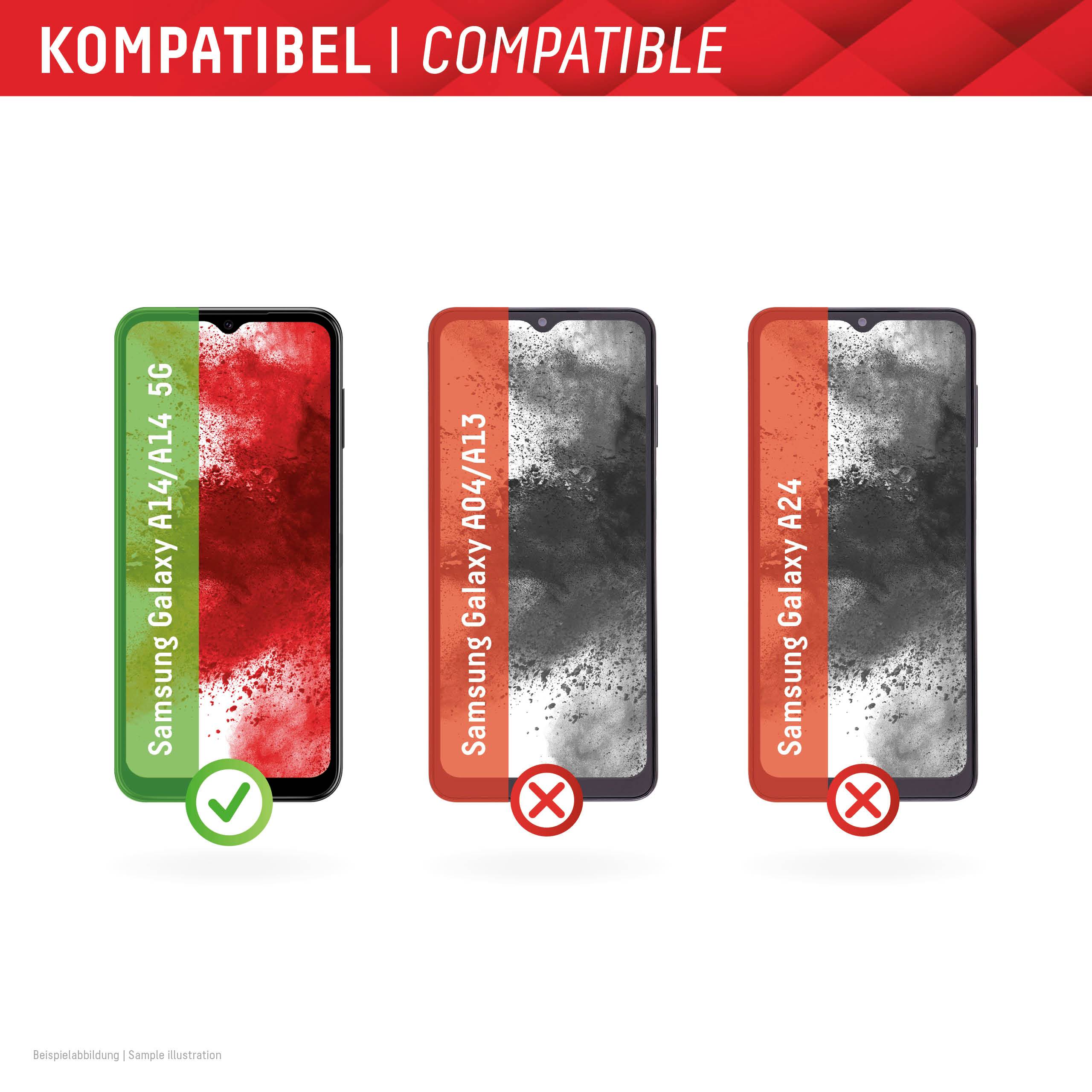 DISPLEX Smart Glass Displayschutzglas Samsung Galaxy A14, Galaxy A14 5G 1 St. kratzfest, Anti-Fingerprint 01835