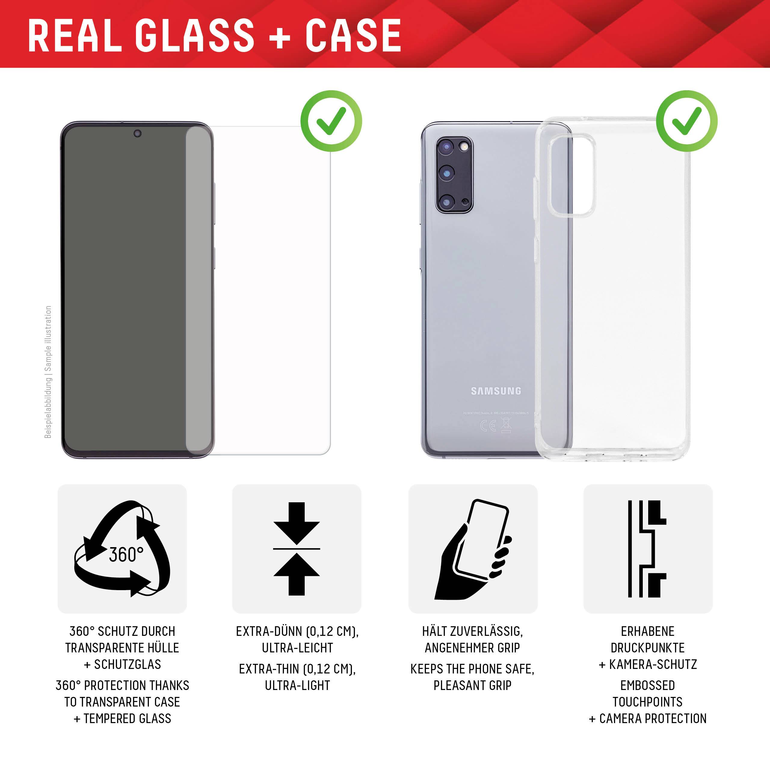 DISPLEX Real Glass + Case Displayschutzglas Google Pixel 7a 1 St. kratzfest, Anti-Fingerprint 01810