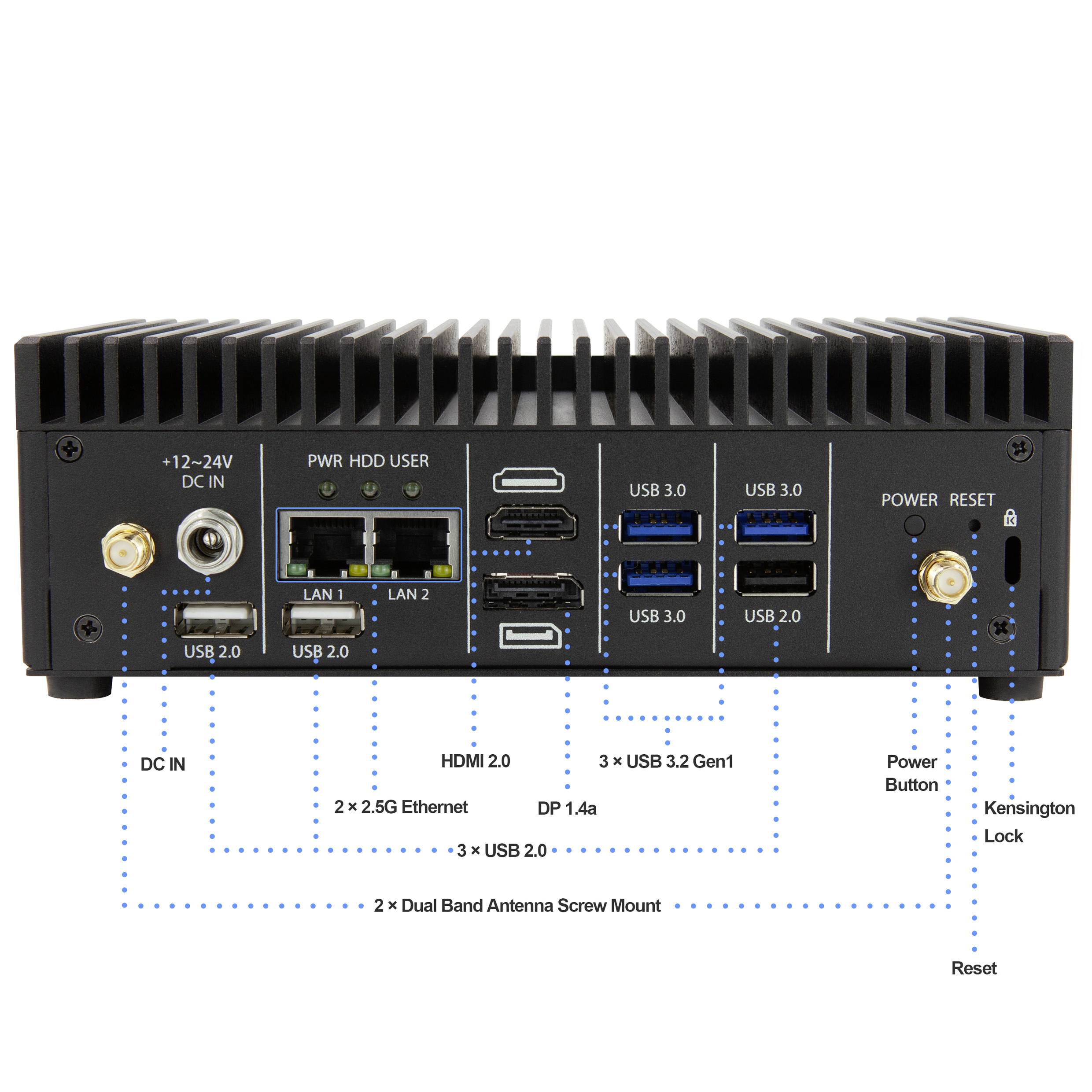 Minix Industrie PC RIC-SJ64-8W Intel® Celeron® Celeron® J6412 2.6GHz 8GB RAM 256GB SSD Intel UHD Graphics Win 11 Pro RIC-SJ64-8