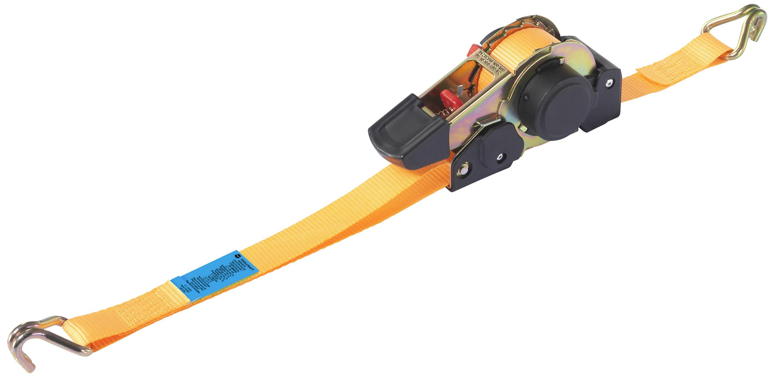 TOOLCRAFT TO-8689779 Selbstaufrollender Spanngurt Zugkraft LC Niederzurren (einzeln/direkt)=320 daN