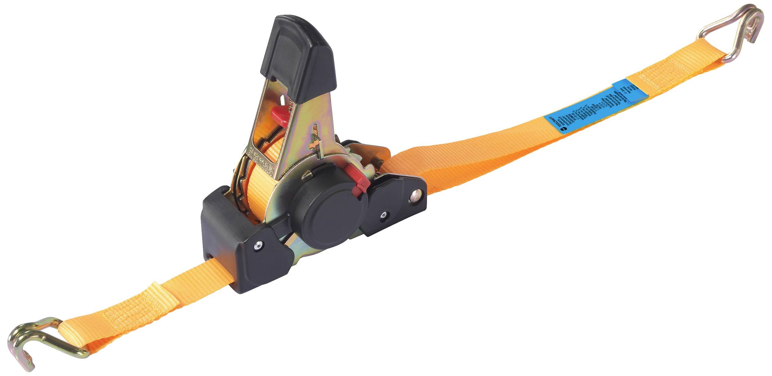 TOOLCRAFT TO-10031961 Zweiteiliger Spanngurt Zugkraft LC Niederzurren (einzeln/direkt)=500 daN (L x B x H) 185 x 85 x 75mm Ratsche