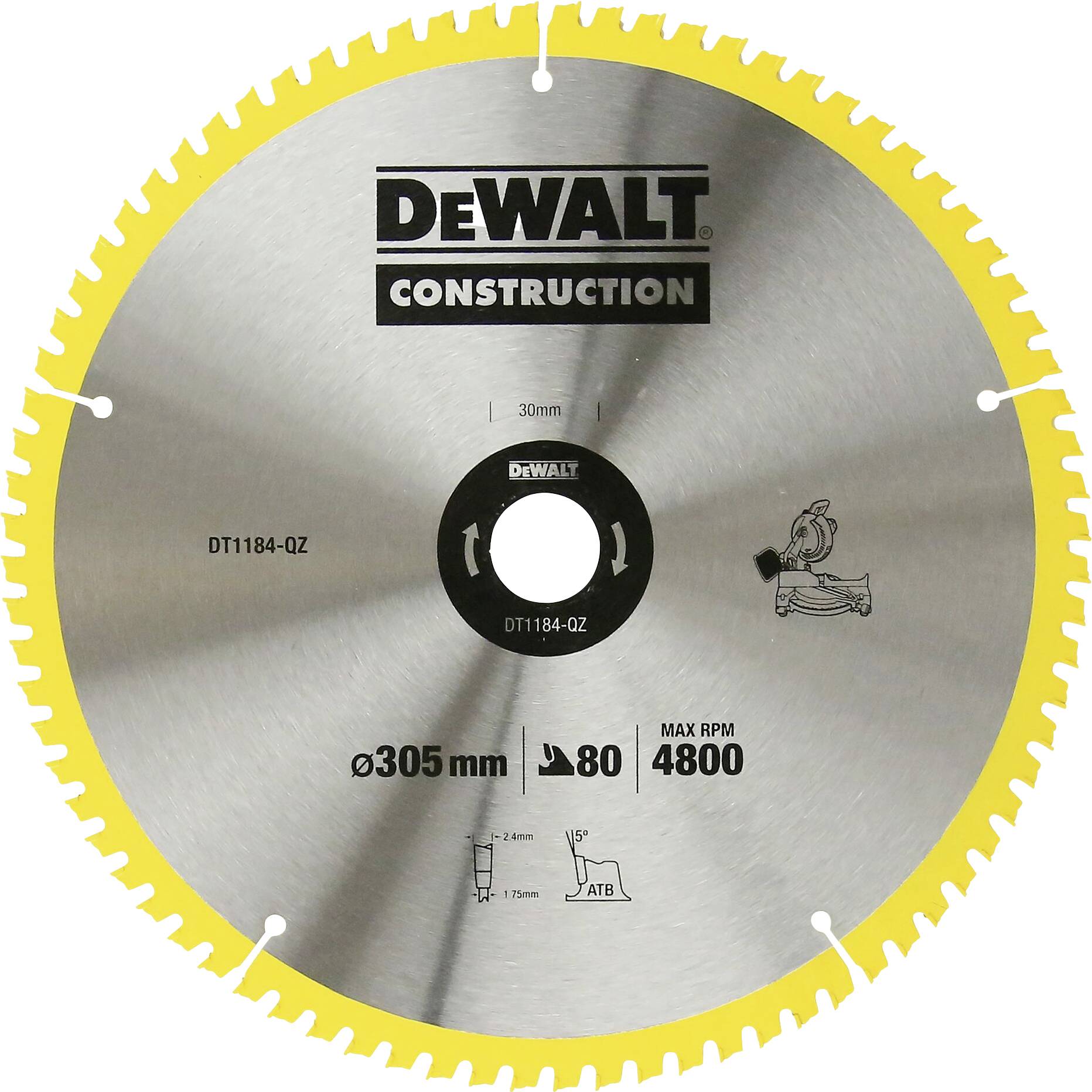 DEWALT DT1184-QZ Kreissägeblatt 1 St.