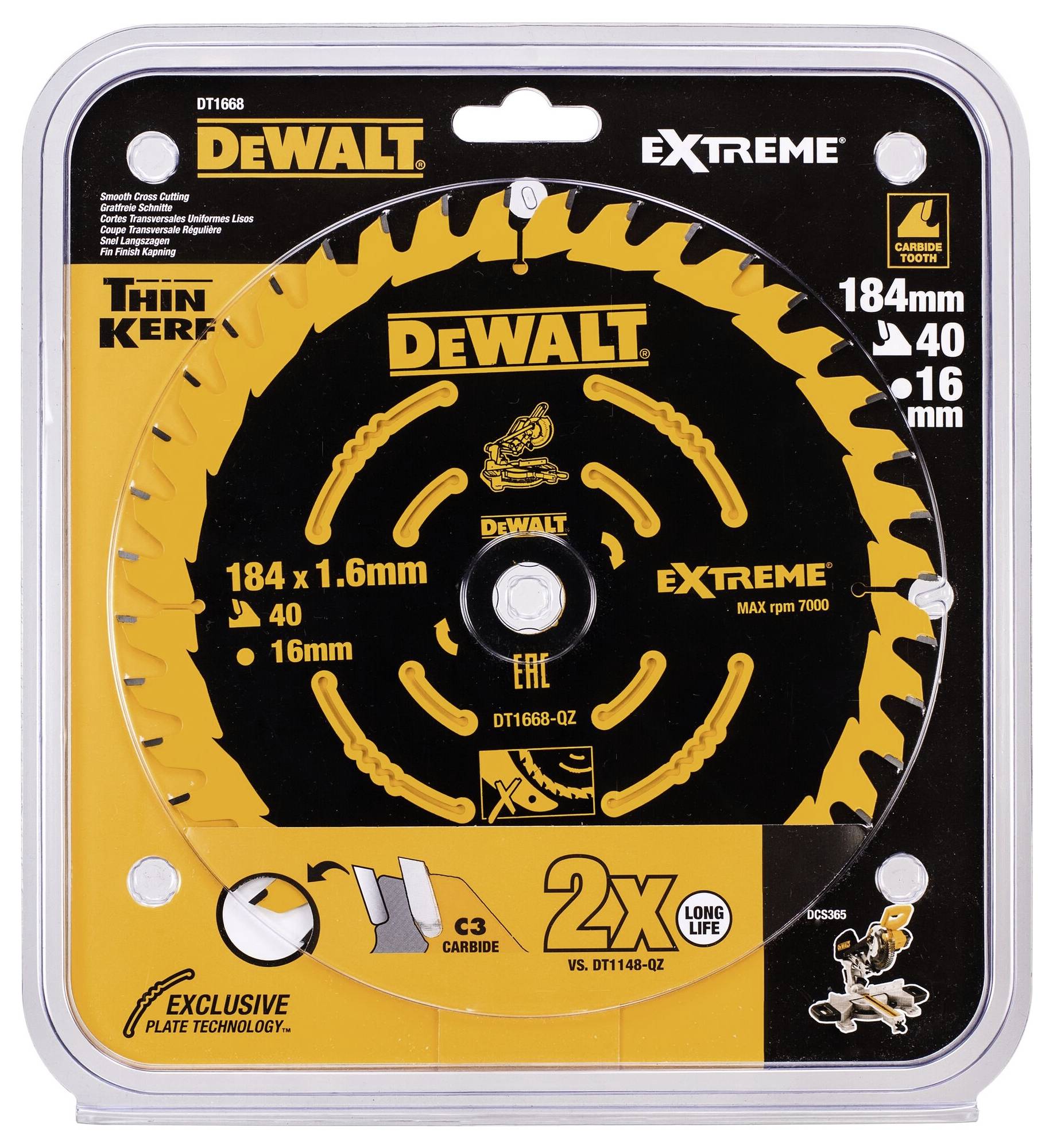 DEWALT DT1668-QZ Kreissägeblatt 1St.