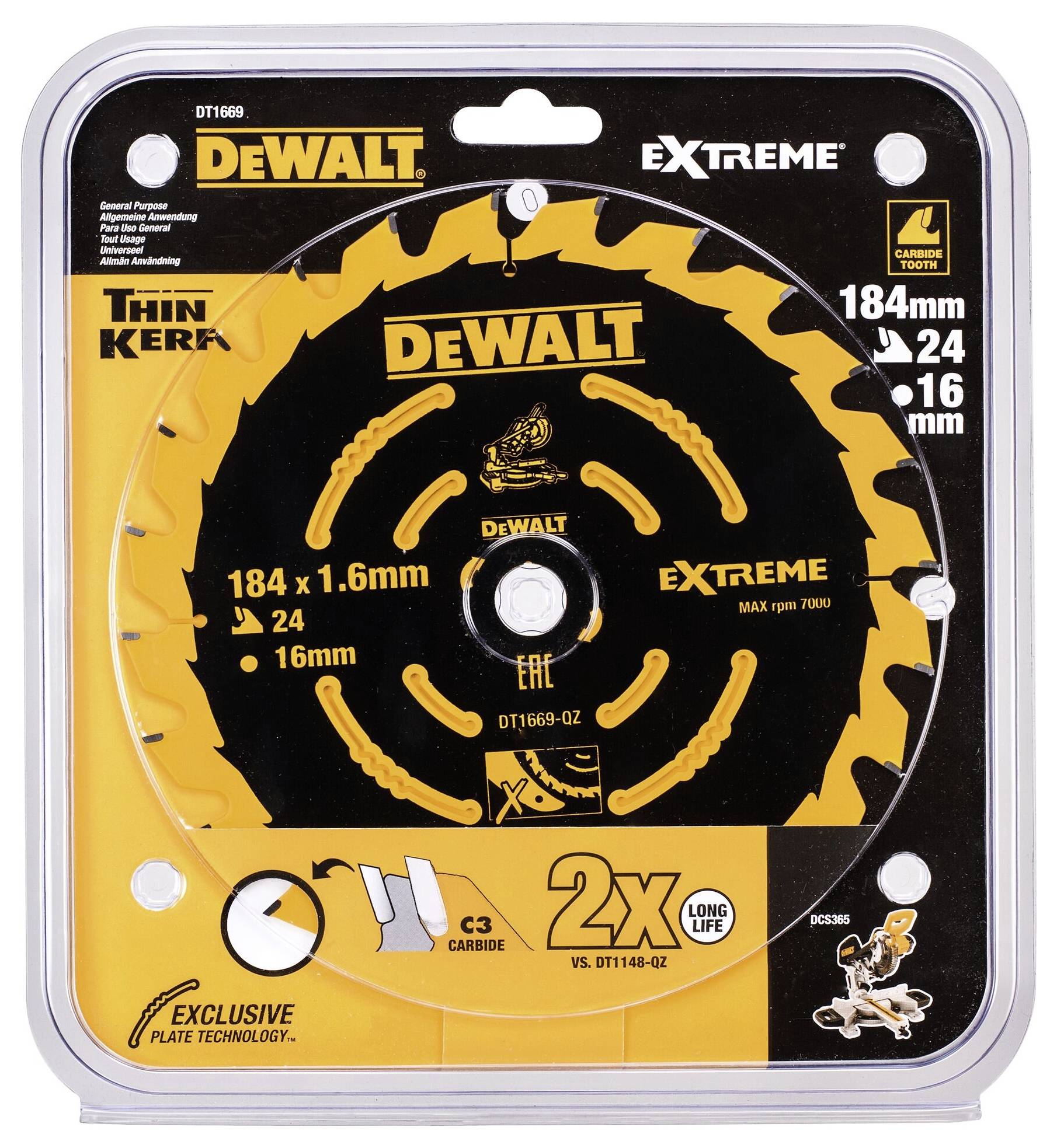 DEWALT DT1669-QZ Kreissägeblatt 1St.