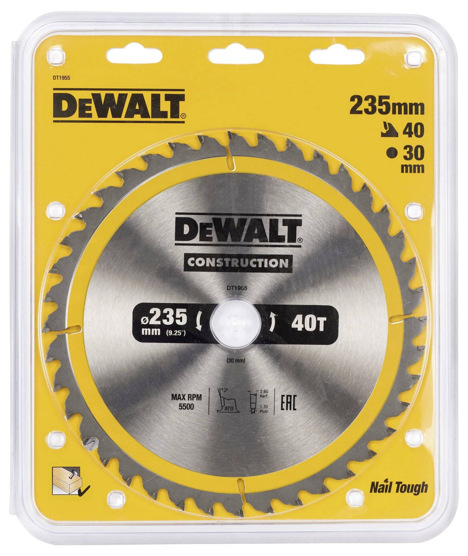 DEWALT DT1955-QZ Kreissägeblatt 1St.