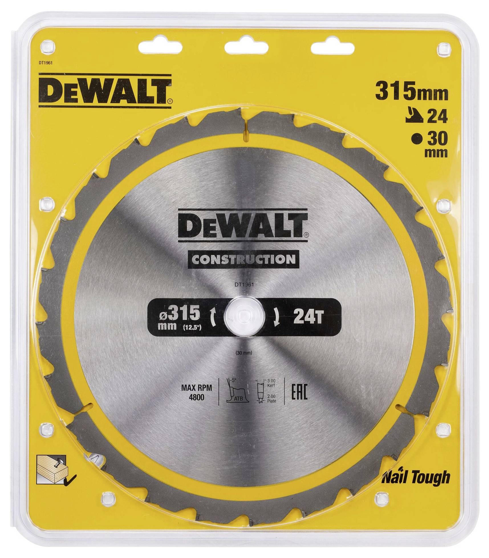 DEWALT DT1961-QZ Kreissägeblatt 1 St.