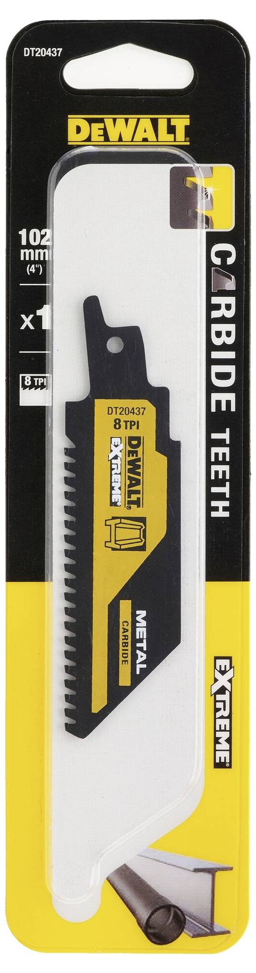 DEWALT DT20437-QZ Carbide Saebelsaegeblatt Metall 102mm 1St.