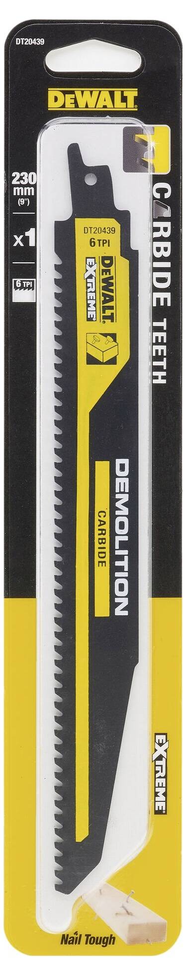 DEWALT DT20439-QZ Carbide Saebelsaegeblatt Holz 230mm 1 St.