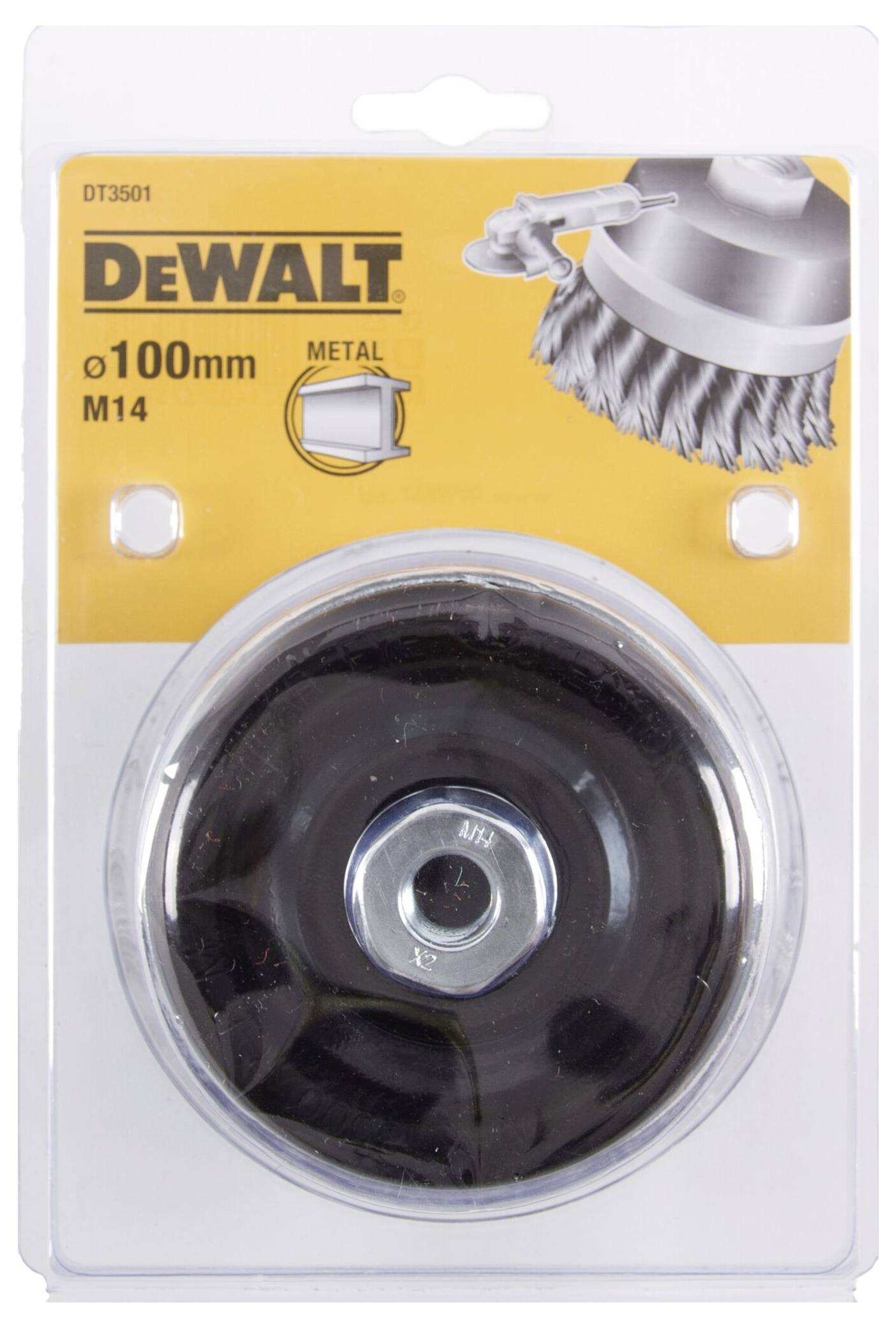 DEWALT Topfbuerste gezopft 100mm M14 DT3501-QZ 1St.