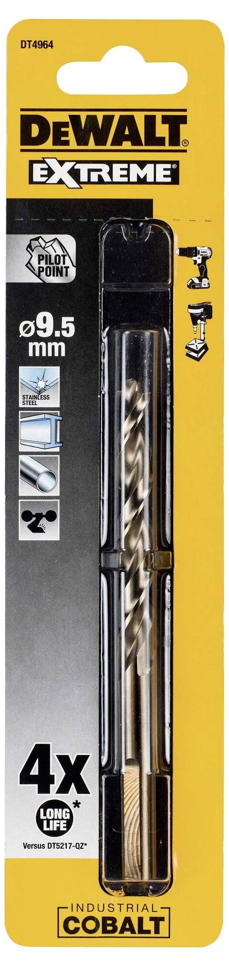 DEWALT DT4964-QZ Metall-Spiralbohrer 9.5mm 1St.