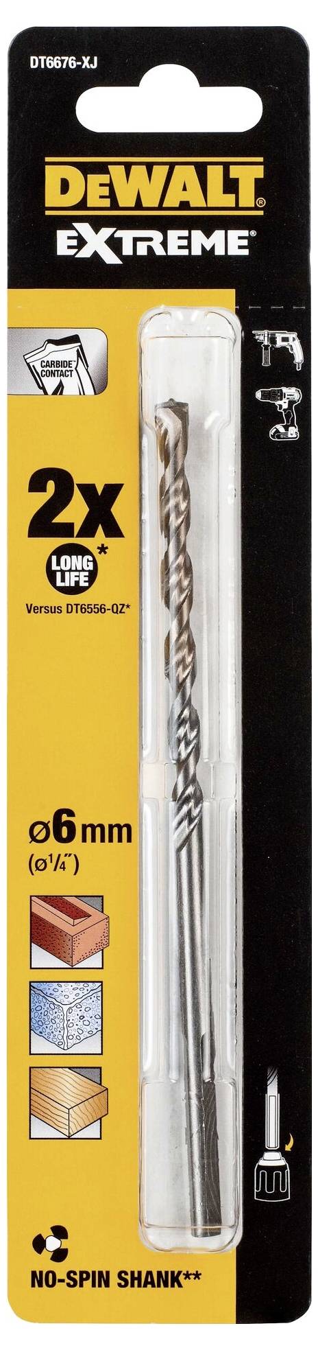 DEWALT DT6676-XJ Stein-Spiralbohrer 1St.