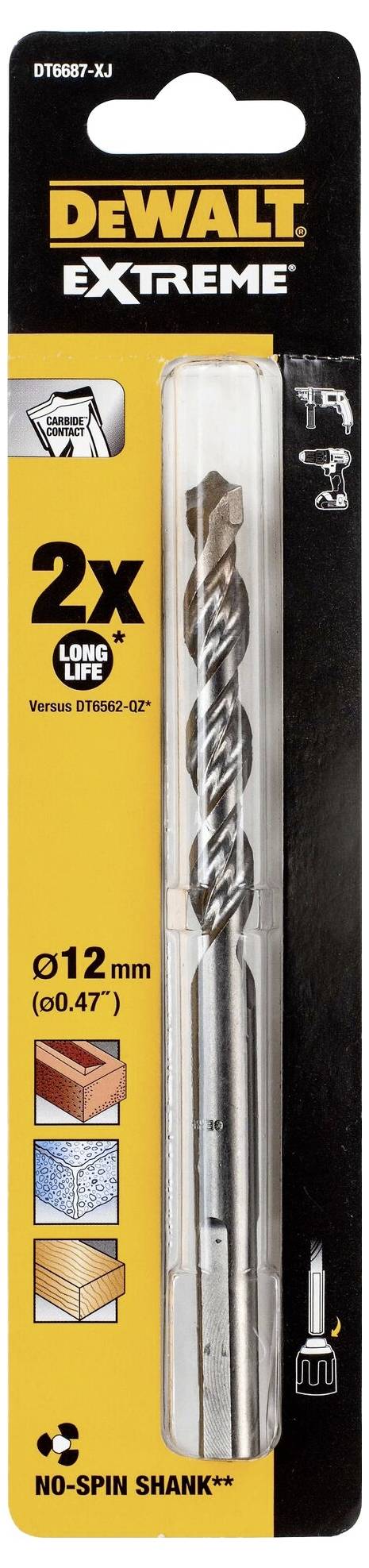 DEWALT DT6687-XJ Stein-Spiralbohrer 1St.