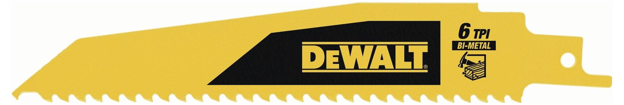DEWALT DT90380-QZ Saebelsaegeblatt BIM Holz 152mm 6TPI 5St.